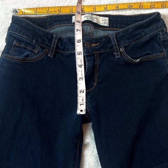 Abercrombie & Fitch Skinny Low Rise Dark Wash Jeans Size 0 25” Size 25” Waist - Picture 4 of 7